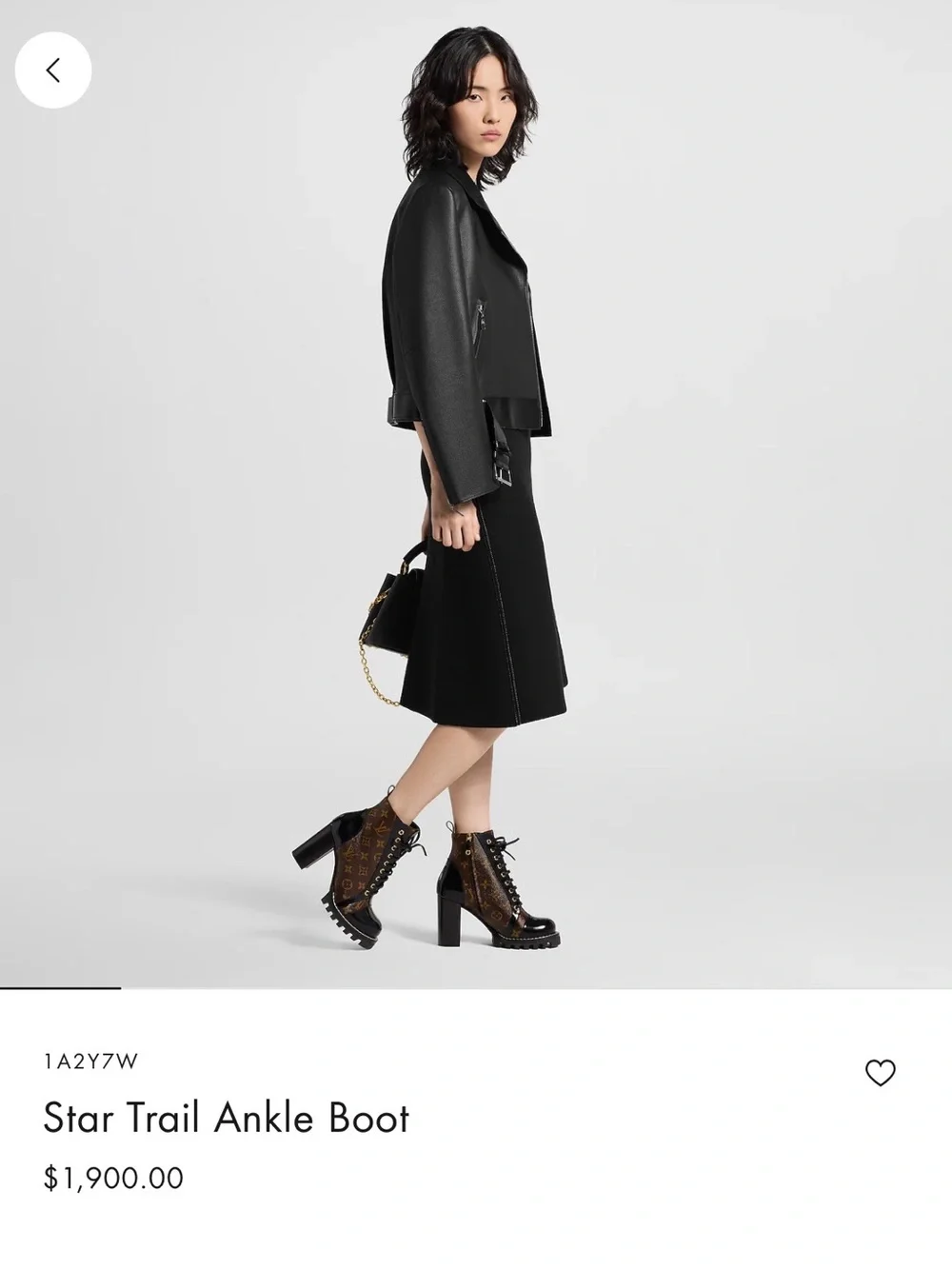 Louis Vuitton Black and Brown Monogram Lace-Up Block Heel Boots
